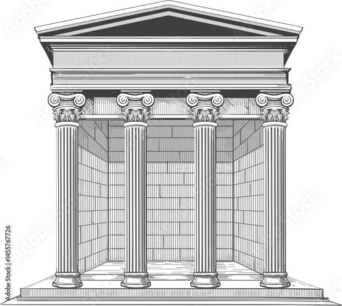 Antique building with columns