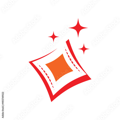 Stylized Pillow logo vector and symbol design