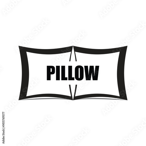 Stylized Pillow logo vector and symbol design
