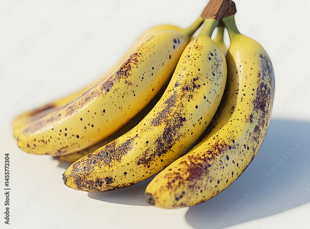 Ripe Bananas Bunch with Spots Ready to Eat Ripe Bananas Bunch with Spots Ready to Eat