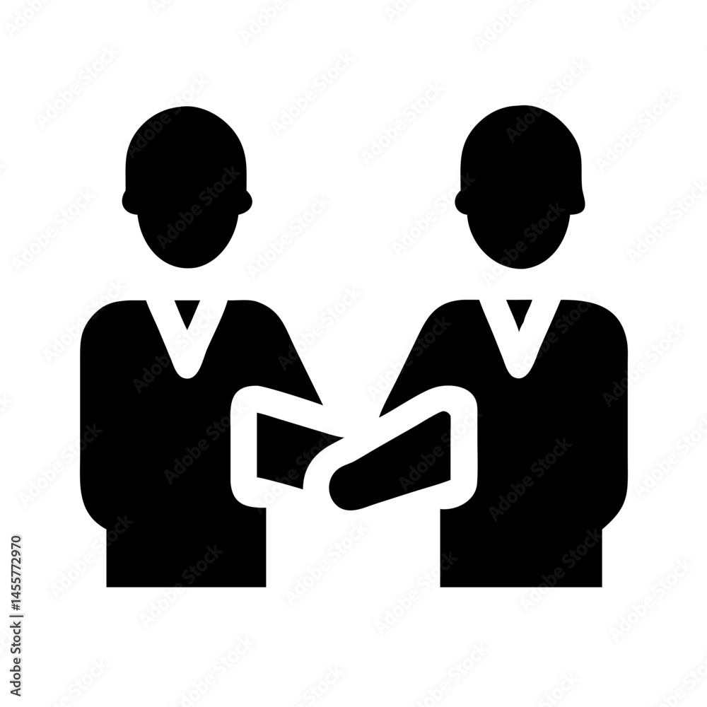 Fototapeta premium business handshake silhouette on transparent background for web and graphic design