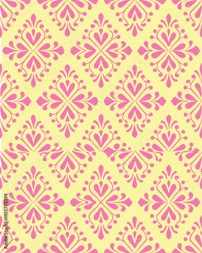 seamless, damask pattern, symmetrical, an elegant and classic vintage wallpaper effect. loth fabric floral, tile design, women, women-cloth, hand-drawing, repeatable, fashion, summer wear, background photo