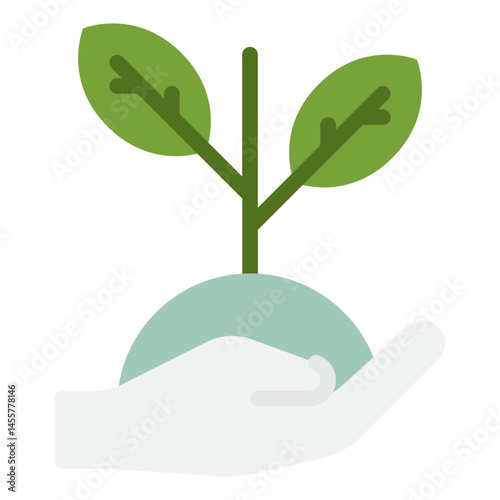 Hand Holding a Green Plant
