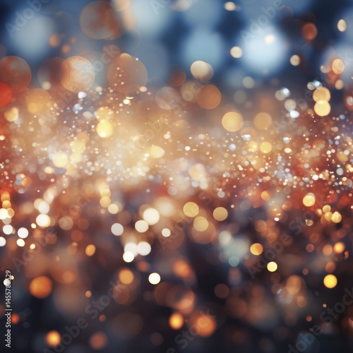 A mesmerizing display of glittery lights sparkling in a soft, dreamy bokeh effect, creating a magical