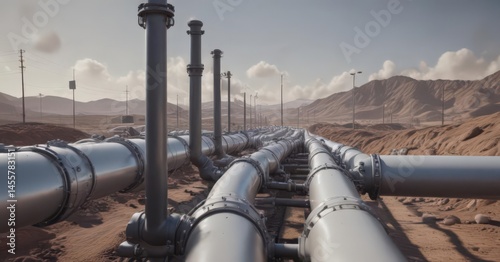 Hydrogen gas flowing through pipeline network,  metal,  energy grid,  distribution