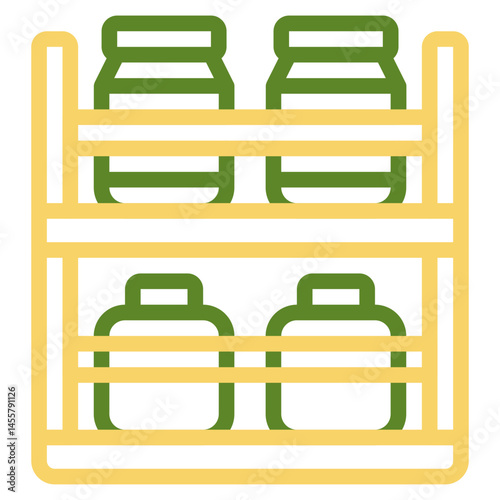 Icon of Preserving Jars on Shelf