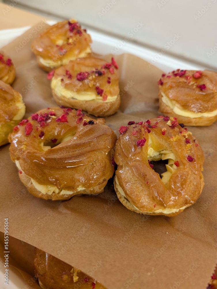 fresh small cakes with chocolate fresh small cakes with chocolate
