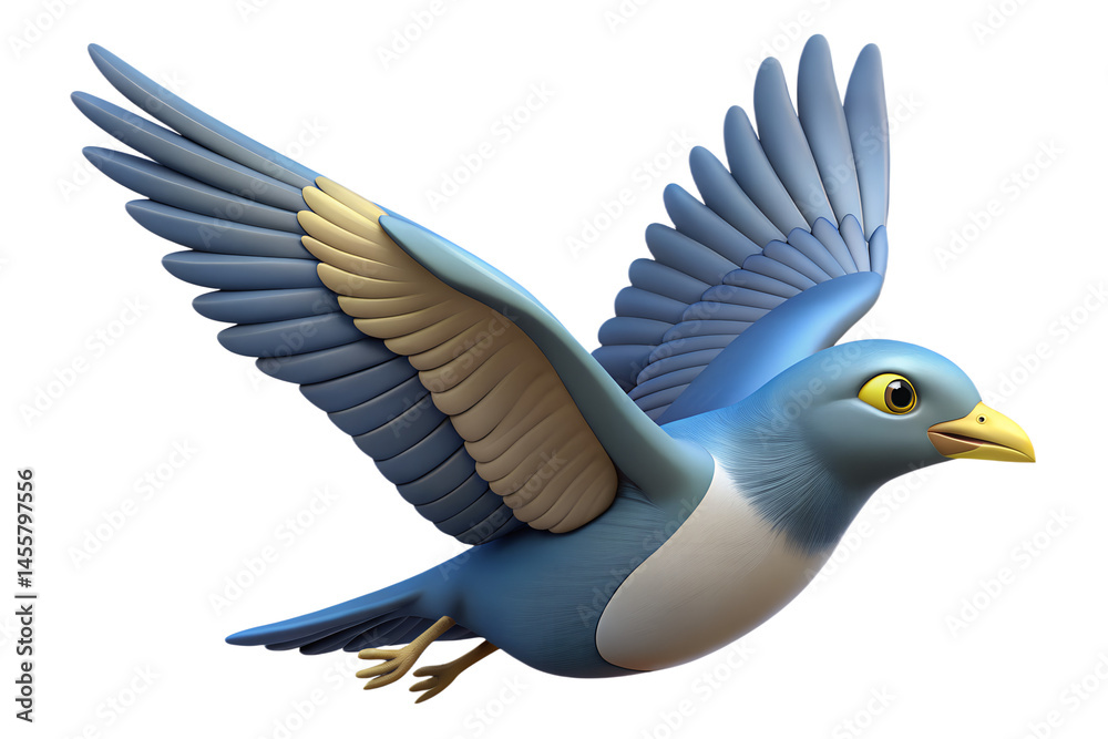 Fototapeta premium 3d render of a flying eagle