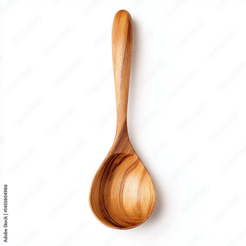 Exquisite Wooden Soup Ladle: A Timeless Kitchen Essential , isolated on white background Exquisite Wooden Soup Ladle: A Timeless Kitchen Essential , isolated on white background
