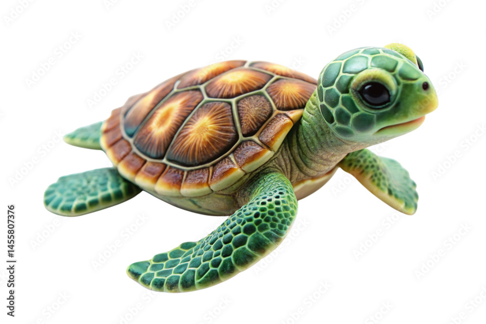 Fototapeta premium turtle on white background