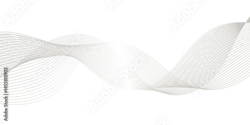 Abstract geometric background with lines and wave shapes layered in modern geometric lines and shapes, geometric curved wave lines pattern with stripes.