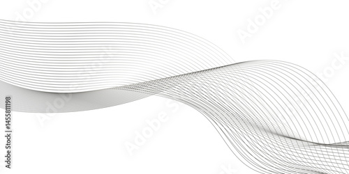 Abstract geometric background with lines and wave shapes layered in modern geometric lines and shapes, geometric curved wave lines pattern with stripes.