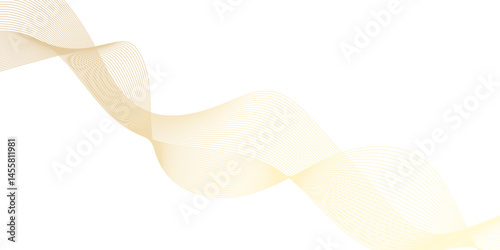 Dynamic sound wave isolated on white background, abstract orange and pink technology blend smooth wave lines, Abstract gold background and square and dynamic waves modern background.