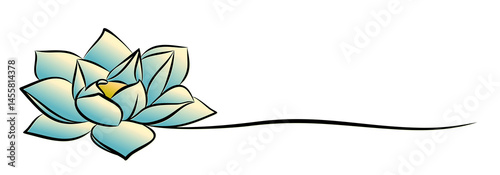 A symbol of blue lotus flower.