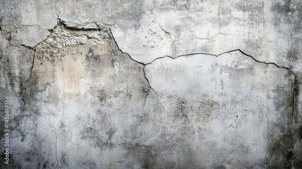 Obraz premium Weathered gray wall texture cracked concrete surface background