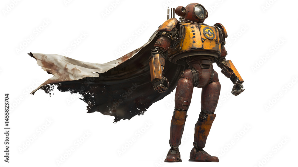 Fototapeta premium Retro futuristic robot adventure