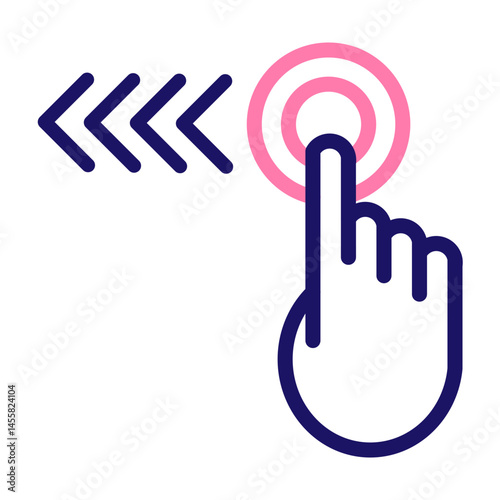 swipe Vector Line Two Colors Icon Design
