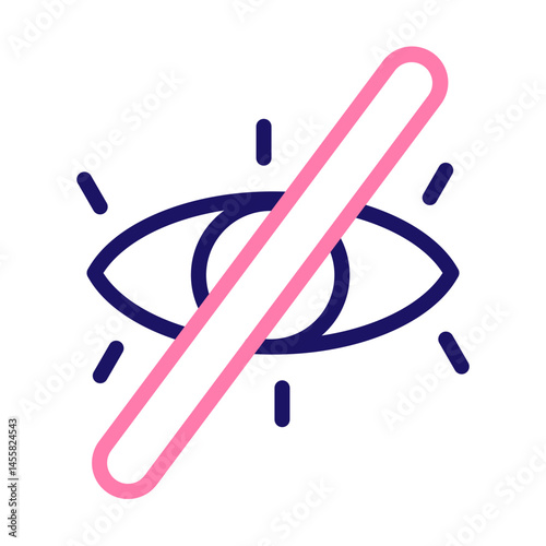 visibility off Vector Line Two Colors Icon Design