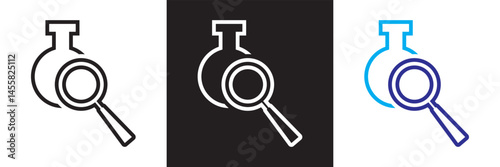 Inspection icon. Vector for websites, mobile interfaces, presentations, banner, visual branding etc. Vector illustration. isolated on white and black background. EPS 10 