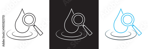 Inspection icon. Vector for websites, mobile interfaces, presentations, banner, visual branding etc. Vector illustration. isolated on white and black background. EPS 10 