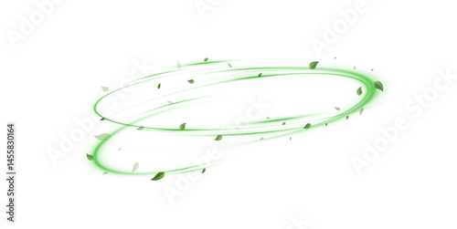 Neon Green Swirl with Mint Leaves and Sparkling Glitter – PNG Transparent Background, Refreshing Wind Twist Effect, Ideal for Fresh Drink Ads, Cocktail Labels, or Juice Branding Vector Art