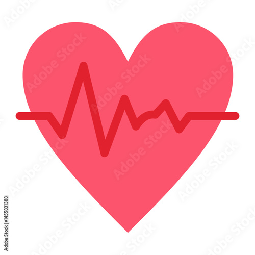 Heart Beat Vector Design Icon Style