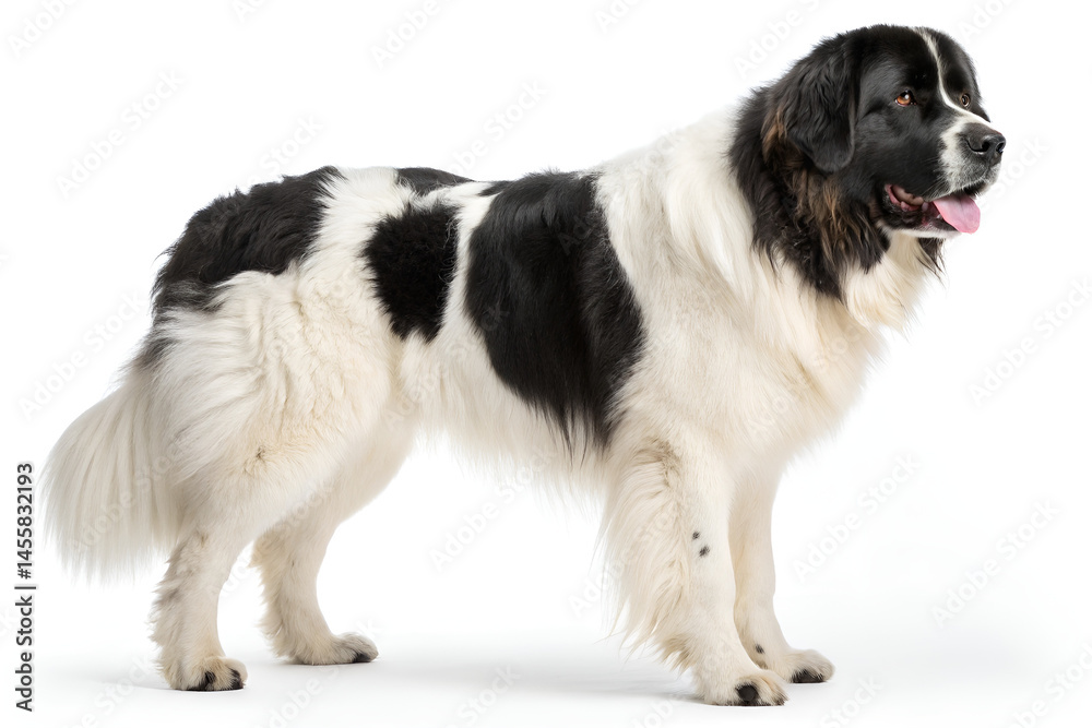 A cute Bernese Mountain Dog puppy and a black and white Border Collie are sitting as adorable domestic pets A cute Bernese Mountain Dog puppy and a black and white Border Collie are sitting as adorable domestic pets