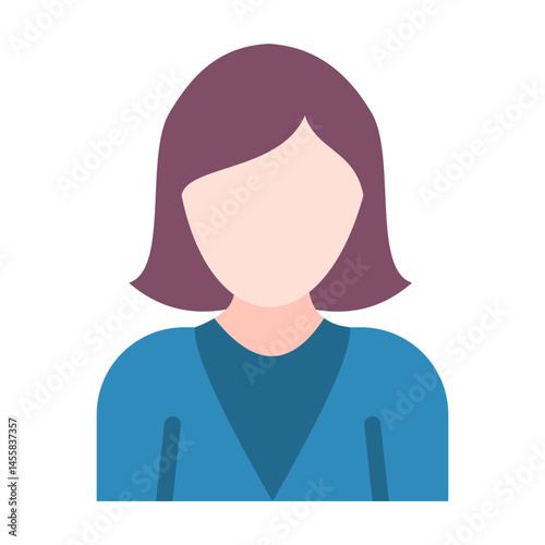 Female Journalist Vector Design Icon Style