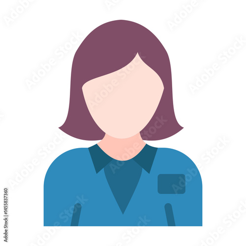 Female Reporter Vector Design Icon Style