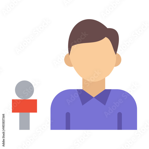 Male Anchor Vector Design Icon Style