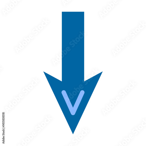 Down Arrow Vector Design Icon Style