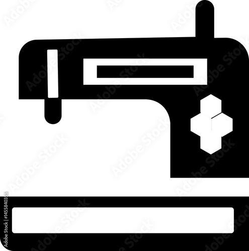 Retro sewing machine icon isolated on white background. Mechanical device for stitching fabric and creating garments. Vintage machine for sewing icon. Old equipment of a dressmaker. isolated transpare
