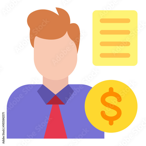 Accountant Vector Design Icon Style