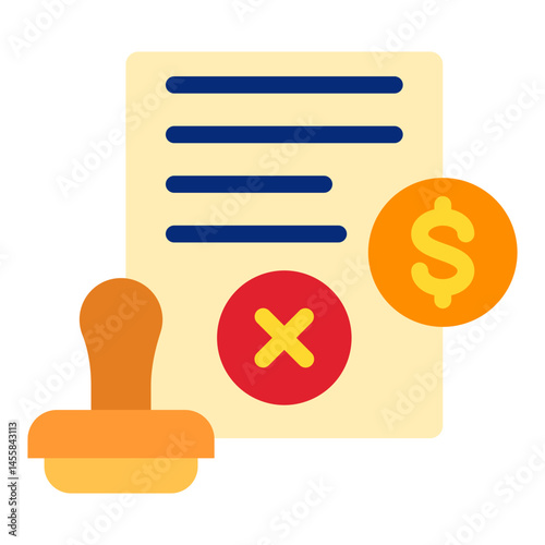 Rejected Project Vector Design Icon Style