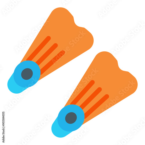 Flippers Vector Design Icon Style