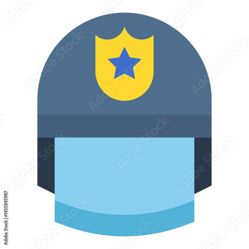Police Helmet Vector Design Icon Style