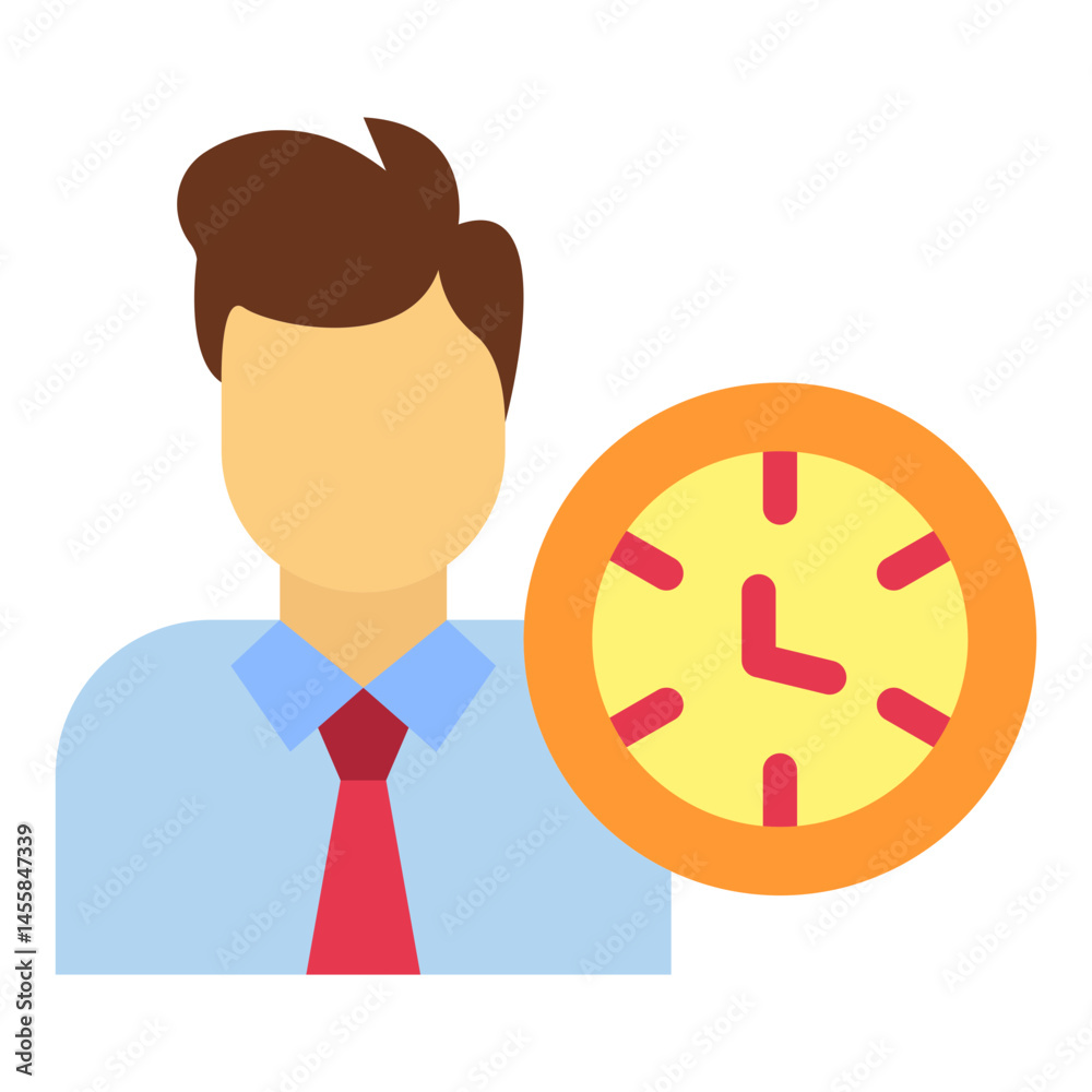Working Hours Vector Design Icon Style Working Hours Vector Design Icon Style