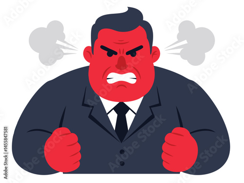 Angry Male Leader Expressing Frustration and Intense Emotion in a Corporate Setting