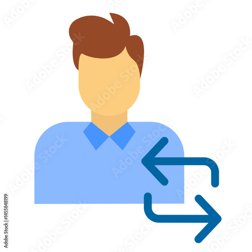 Returning Visitor Vector Design Icon Style