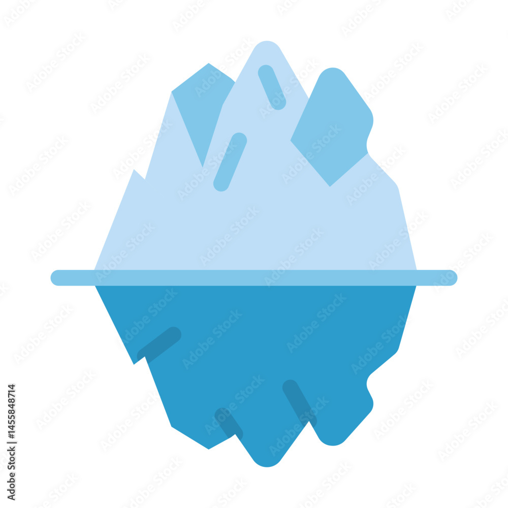 Fototapeta premium Iceberg Vector Design Icon Style
