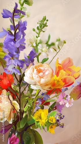 Wallpaper Mural Colorful Floral Still Life Torontodigital.ca