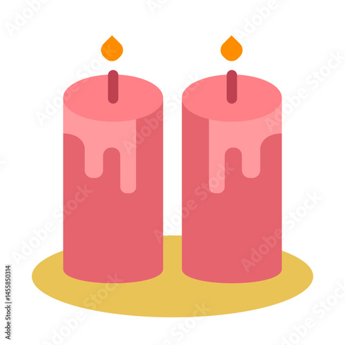 Candle Vector Design Icon Style