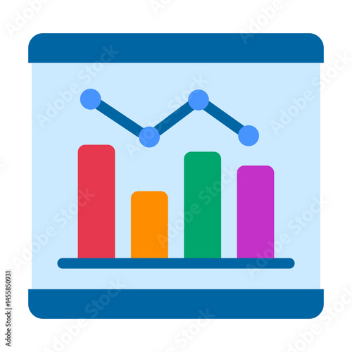 Graph Vector Design Icon Style