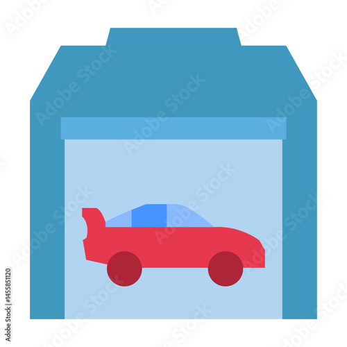 Car Garage Vector Design Icon Style