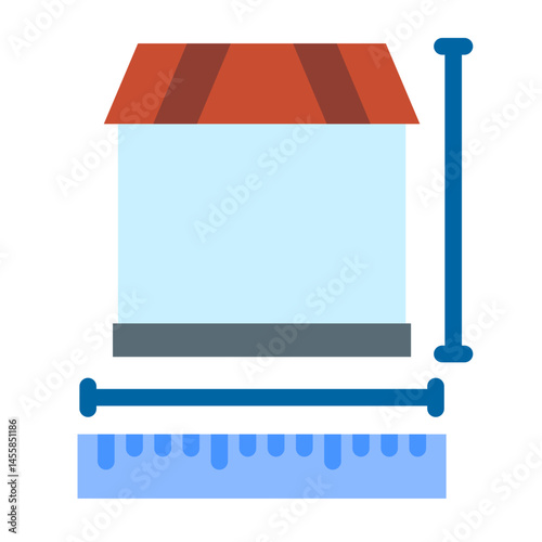 House Measurement Vector Design Icon Style