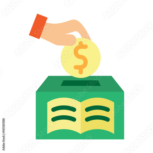 Academic Financial Aid Vector Flat Icon Design