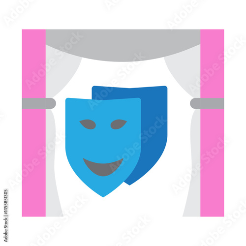 Pantomine Vector Flat Icon Design