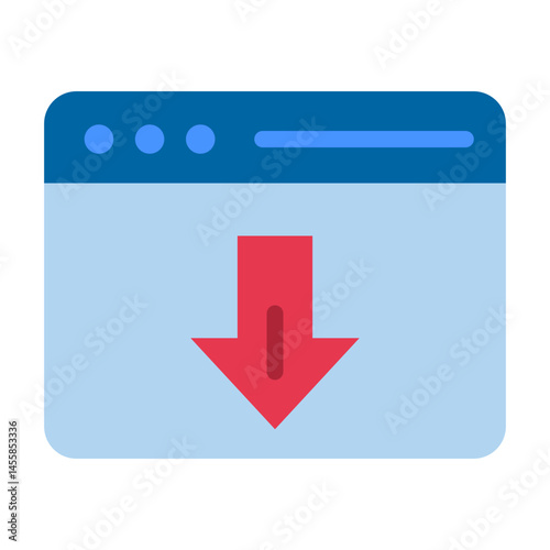Webpage Download Vector Design Icon Style