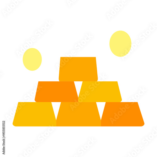 Gold Ingots Vector Design Icon Style
