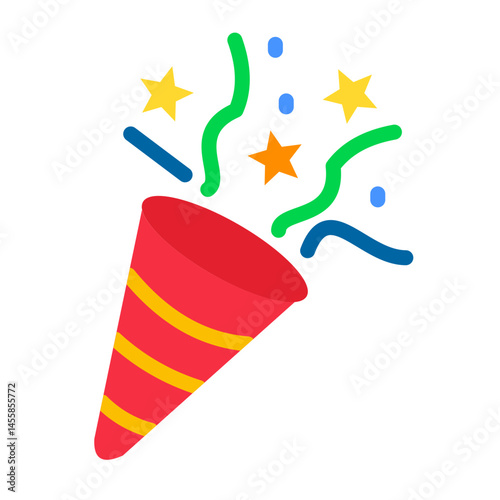 Party Popper Vector Design Icon Style